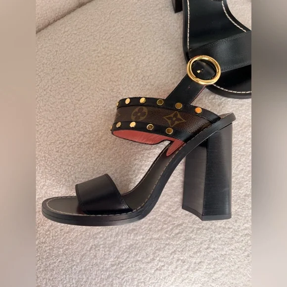 Louis Vuitton LV Sandals , Monogram , high heels like new - Picture 3 of 11